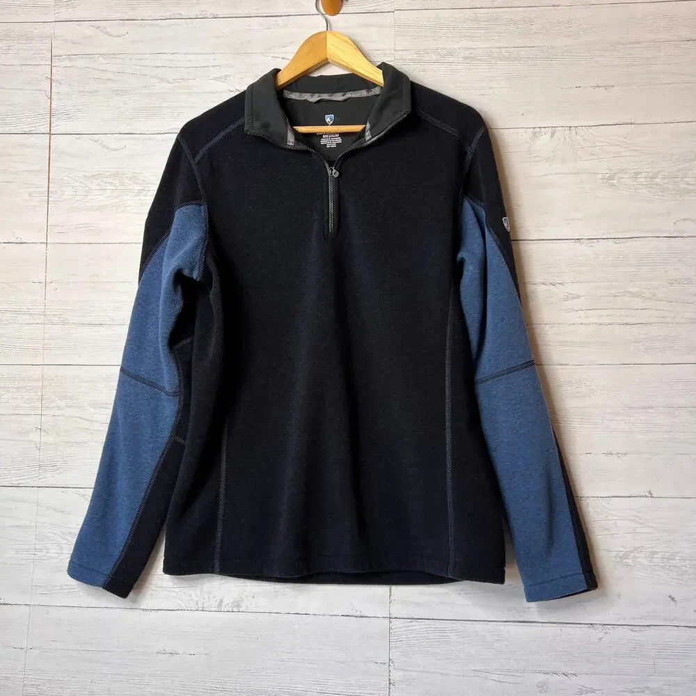 Kuhl Sweater Mens Size Medium Blue Two Toned Revel 1/4 Zip Gorpcore Winter